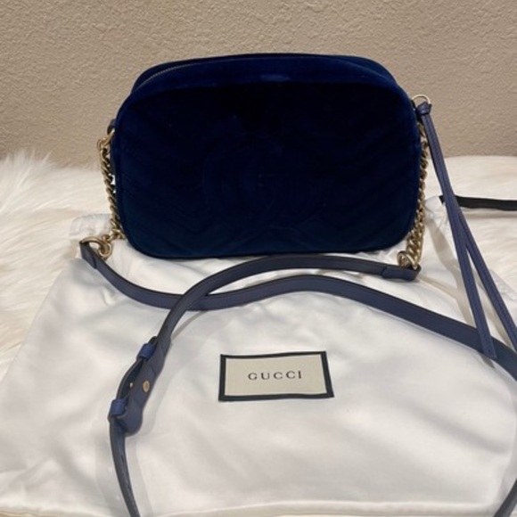 GG Camera Marmont Cobalt blue cross body bag - Picture 6 of 13